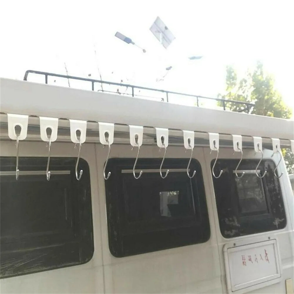 10x Universal Awning Clothes Hook Racks For RV Camper Caravan Party Light Holder RV Awnning Hook Accessories