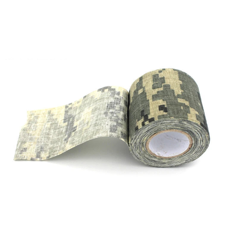 4.5cm*500cm Camouflage Camo Tape Wrap Bandages Sticker Cotton Cloth For Outdoor Camping Hunting Camera Telescope