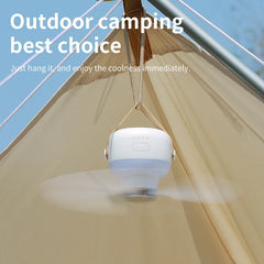 Mini USB Camping Fan Battery Operated Remote Control 4 Gears Portable LED Light Tent Hanging Ceiling Fan for Home Outdoor Bed