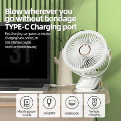 Xiaomi MIJIA 8000mAh Camping Fan Rechargeable Desktop Portable Air Circulator Wireless Ceiling Electric Fan LED Light Clipon New