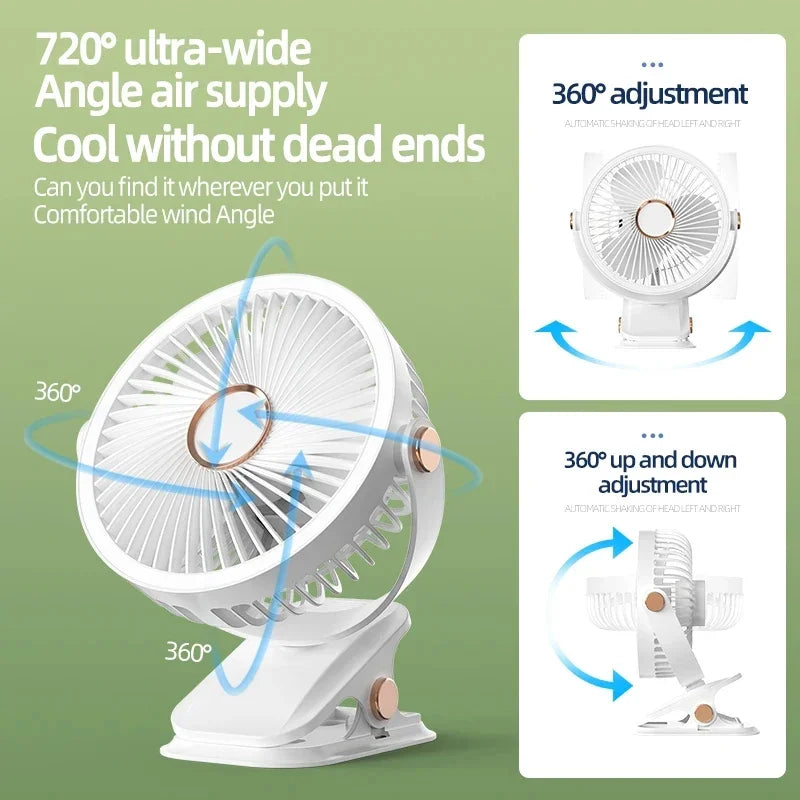 Xiaomi MIJIA 8000mAh Camping Fan Rechargeable Desktop Portable Air Circulator Wireless Ceiling Electric Fan LED Light Clipon New